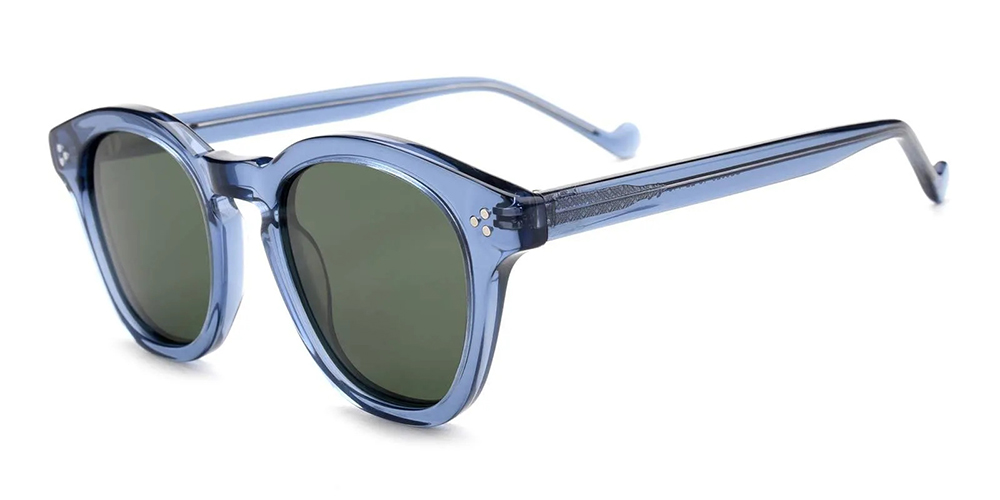 Exeter Prescription Sunglasses Blue Acetate - Image 2
