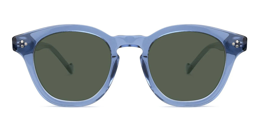 Exeter Prescription Sunglasses Blue Acetate - Image 3