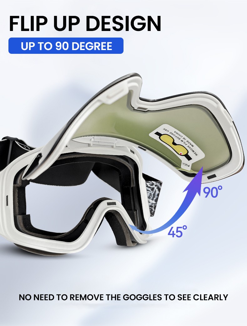 Flip Up Keystone Prescription Ski and Snowboard Goggles Red - Dual Layer Anti Fog Lenses - Impact Resistance and UV Blocking Lenses - Image 10