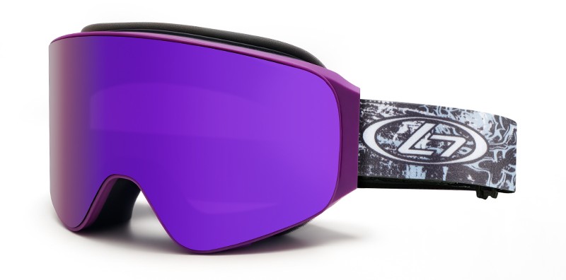Flip Up Keystone Prescription Ski and Snowboard Goggles Matte Purple - Flip Up Design - Dual Layer Anti Fog Lenses - Impact Resistance and UV Blocking Lenses - Image 2