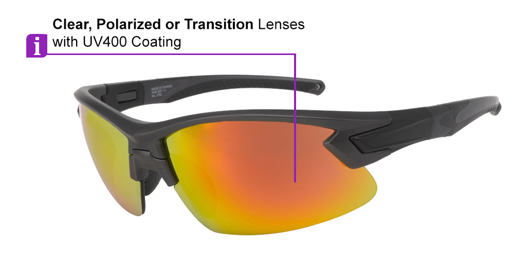 Matrix Marina Prescription Safety Sports Sunglasses - Unisex Rx Sports Discount Sunglasses, Running, Ski and Snowboard, Motorcycle - Image 6