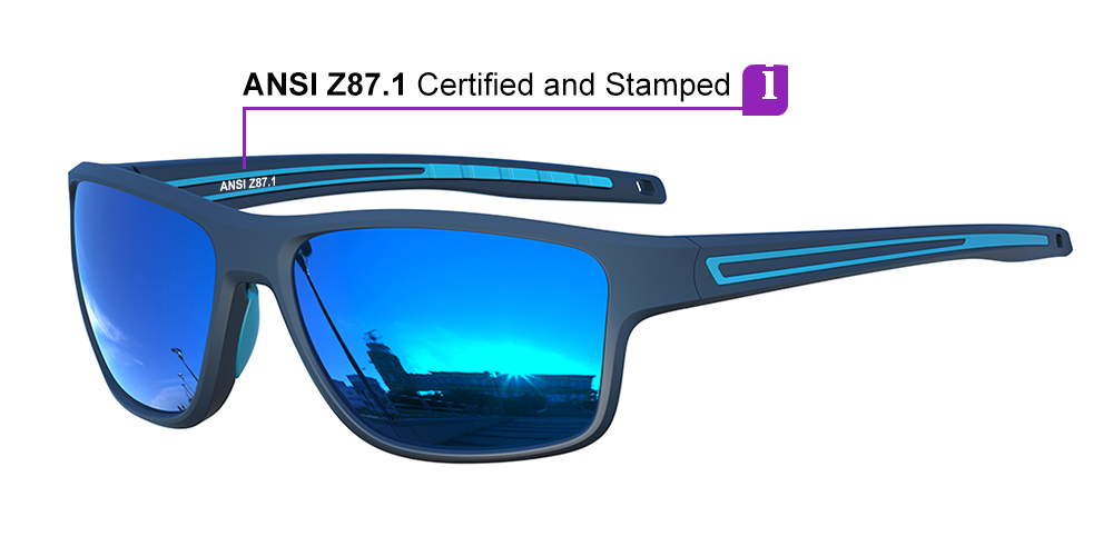 Matrix Chinook Prescription Safety Glasses Blue - ANSI Z87.1 Certified - Industrial, Construction and Tactical Glasses - Image 3