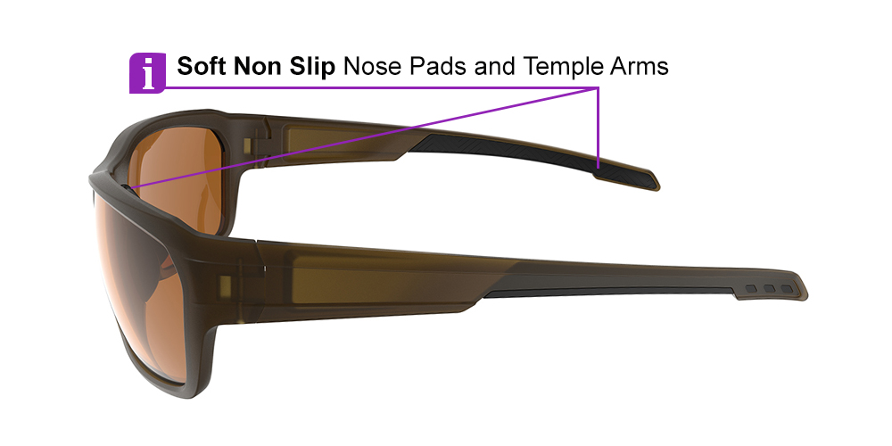 Matrix Ennis Prescription Sports Safety Sunglasses Brown - Cycling, Tennis and Baseball Glasses - Image 3