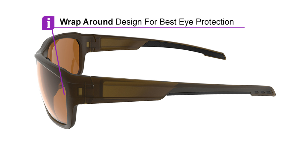 Matrix Ennis Prescription Sports Safety Sunglasses Brown - Cycling, Tennis and Baseball Glasses - Image 5