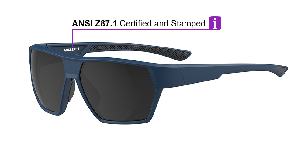 Matrix Belgrade Prescription Safety Glasses Blue - ANSI Z87.1 Certified - Construction, Industrial and Tactical Glasses - Image 6