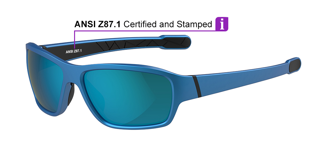Matrix Sidney Prescription Safety Glasses Blue - ANSI Z87.1 Certified - Industrial, Construction and Tactical Glasses - Image 5