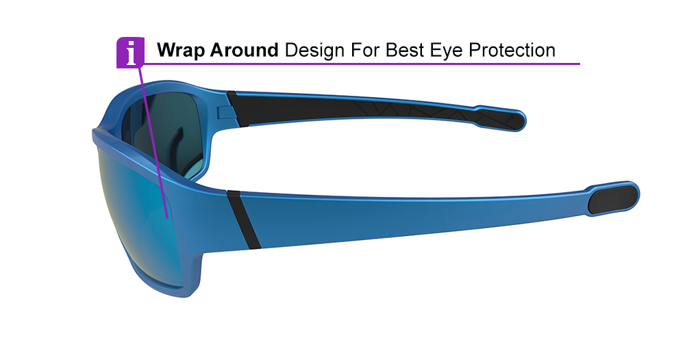 Matrix Sidney Prescription Sports Sunglasses Blue For Men and Women - Baseball, Cycling and Running Glasses - Image 6