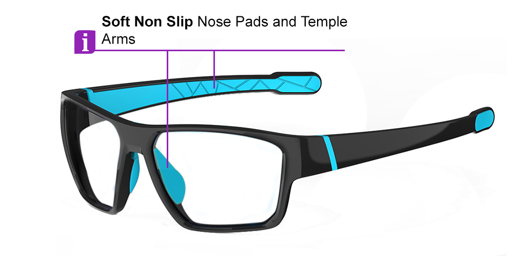 Matrix Shelby Prescription Safety Glasses Black Blue - ANSI Z87.1 Certified - Industrial, Construction and Tactical Glasses - Image 5