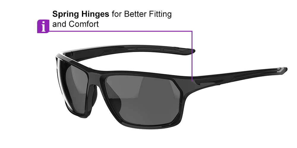 Matrix Upton Prescription Sports Sunglasses Black For Men and Women - Cycling, Jogging and Baseball Glasses - Image 2