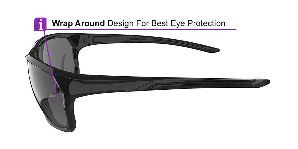 Matrix Upton Prescription Sports Sunglasses Black For Men and Women - Cycling, Jogging and Baseball Glasses - Image 4