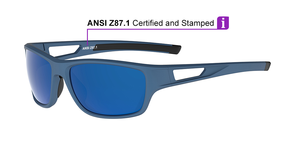 Matrix Salem Prescription Safety Glasses Blue - ANSI Z87.1 Certified - Construction, Industrial or Tactical Glasses - Image 8