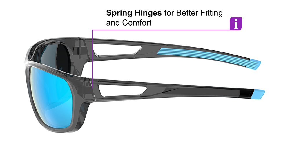 Matrix Denton Prescription Sports Sunglasses For Men and Women Black - Cycling, Running and Baseball Glasses - Image 6