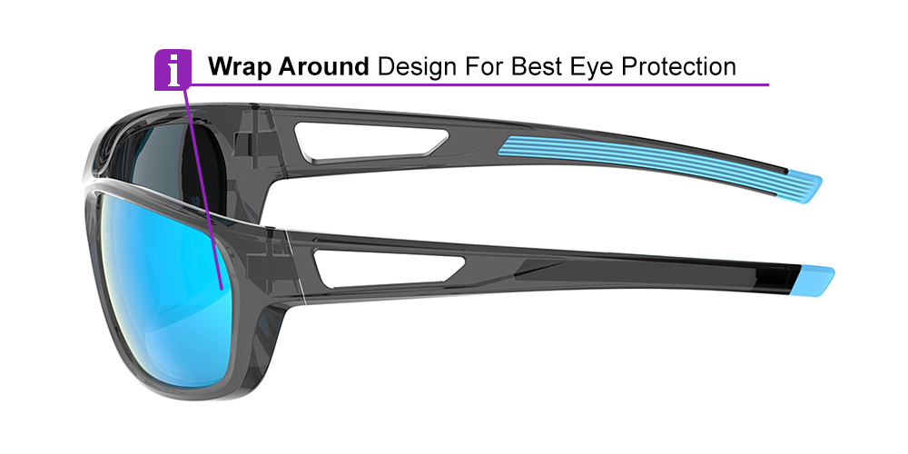 Matrix Denton Prescription Sports Sunglasses For Men and Women Black - Cycling, Running and Baseball Glasses - Image 3