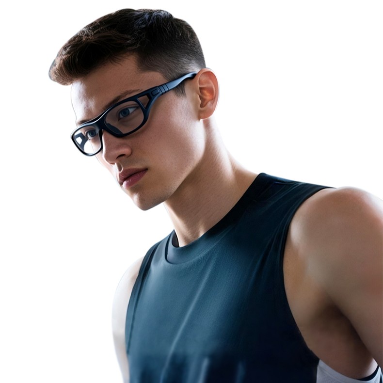 Atlas Prescription Sports Goggles Grey - Interchangeable temple arms and headband - Soccer, Basketball, Baseball Glasses - Image 2