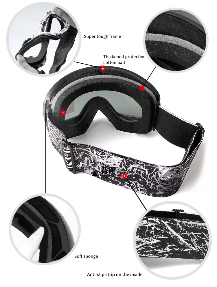 Matrix Blackcomb Prescription Ski and Snowboard Goggles Silver - Dual Anti Fog Lenses - Impact Resistance and Magnetic Interchangeable Lenses - Image 4