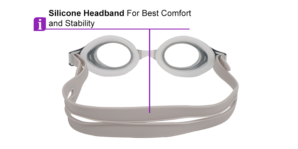 Pismo Prescription Swimming Goggle - Grey Swimming Glasses - Nose Clip, Ear Plugs and Watertight Case Included - Image 4