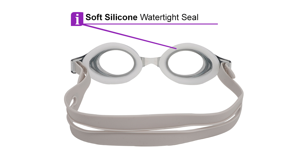 Pismo Prescription Swimming Goggle - Grey Swimming Glasses - Nose Clip, Ear Plugs and Watertight Case Included - Image 5