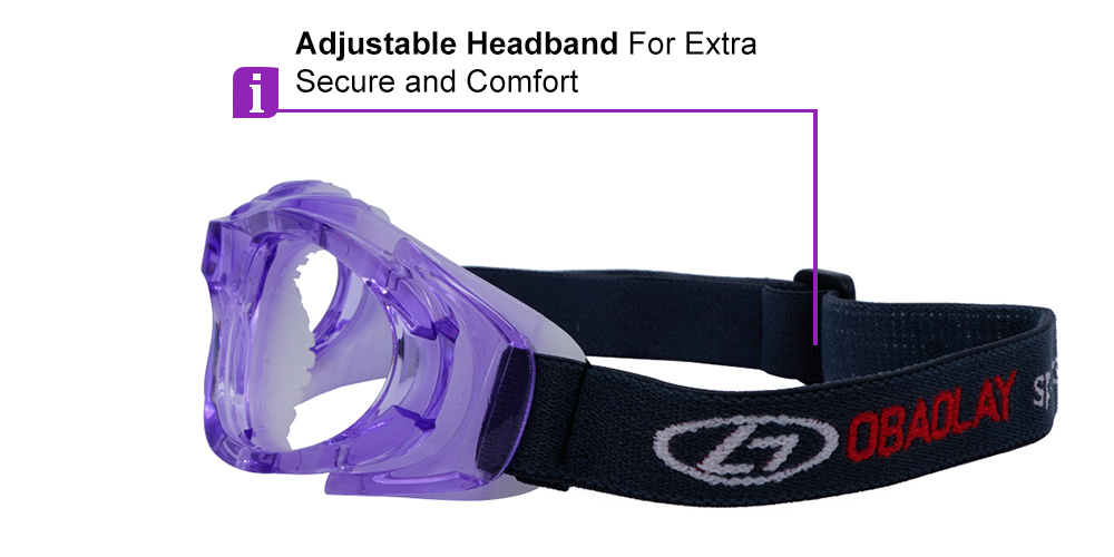 Robson Purple Prescription Sports Goggles - Soft Gel Padding - Soccer, Football, Basketball, Baseball - Image 6