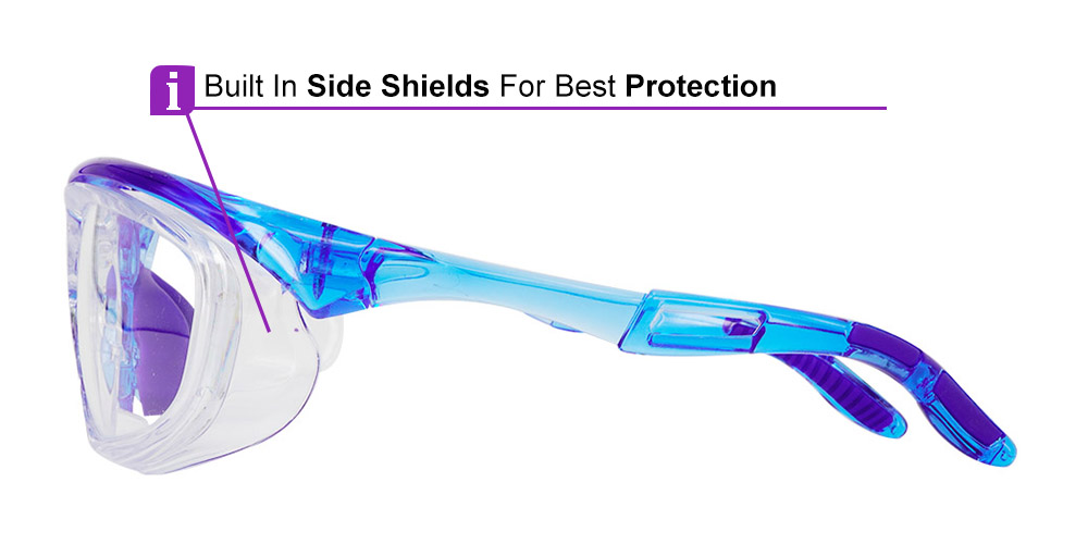 Fusion Toledo Prescription Safety Glasses Blue - ANSI Z87.1 Certified Stamped - Image 9