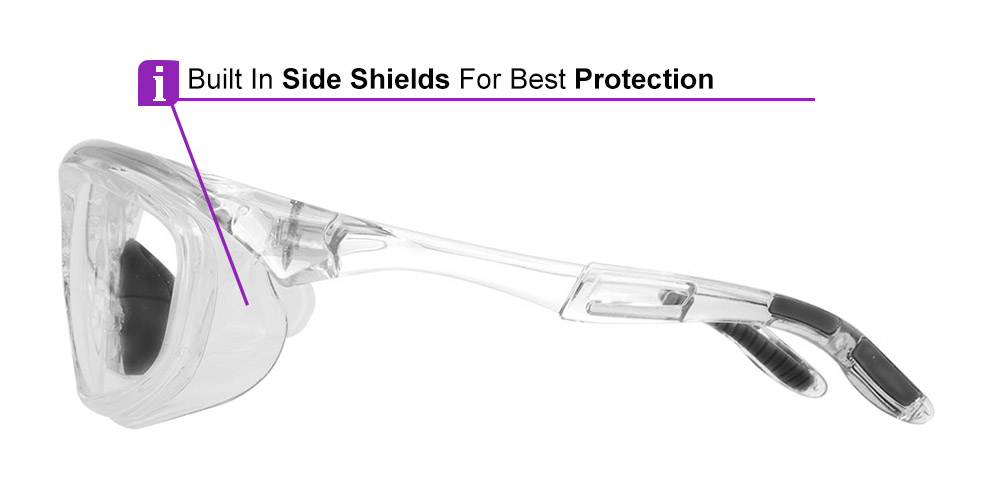 Fusion Toledo Prescription Safety Glasses Clear - ANSI Z87.1 Certified Stamped - Image 5