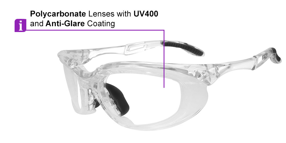 Fusion Toledo Prescription Safety Glasses Clear - ANSI Z87.1 Certified Stamped - Image 7