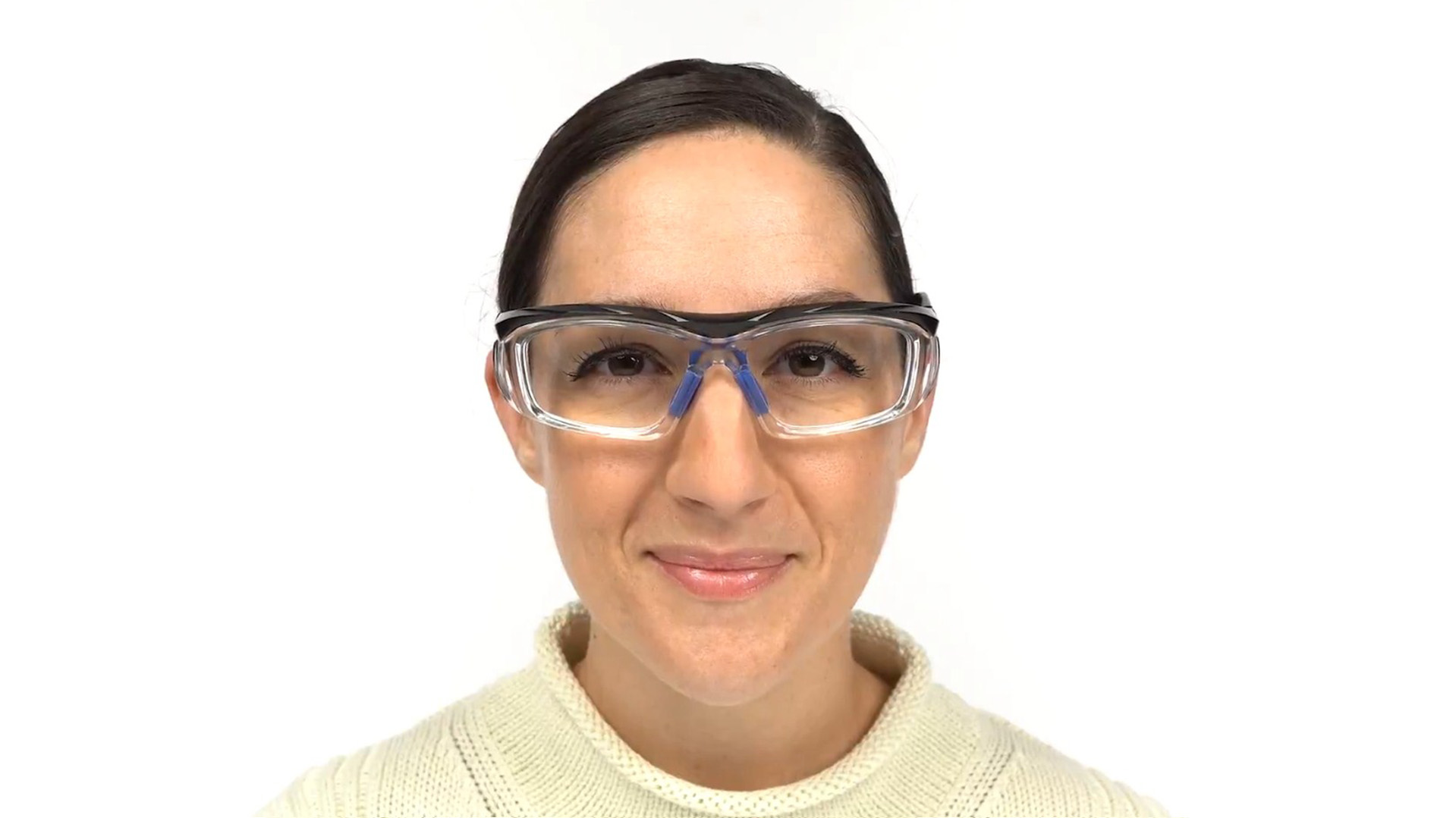 Fusion Plano Prescription Safety Glasses Blue - ANSI Z87.1 Certified Stamped - Image 2