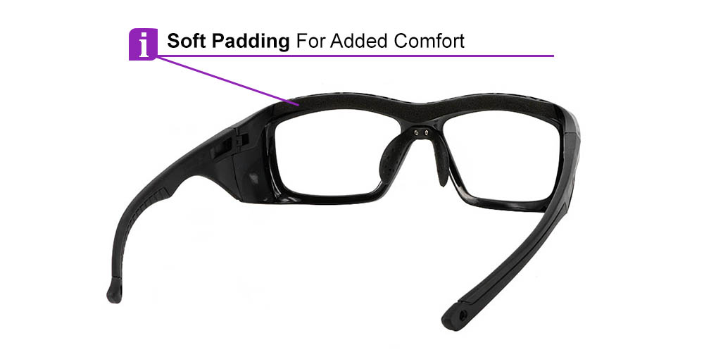 Fusion Omaha Prescription Safety Glasses Black - - ANSI Z87.1 Certified Stamped - Image 7