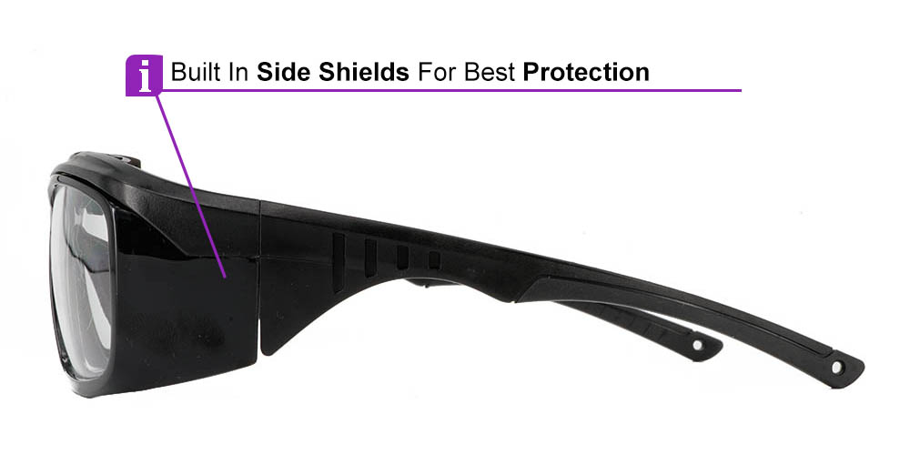 Fusion Omaha Prescription Safety Glasses Black - - ANSI Z87.1 Certified Stamped - Image 6
