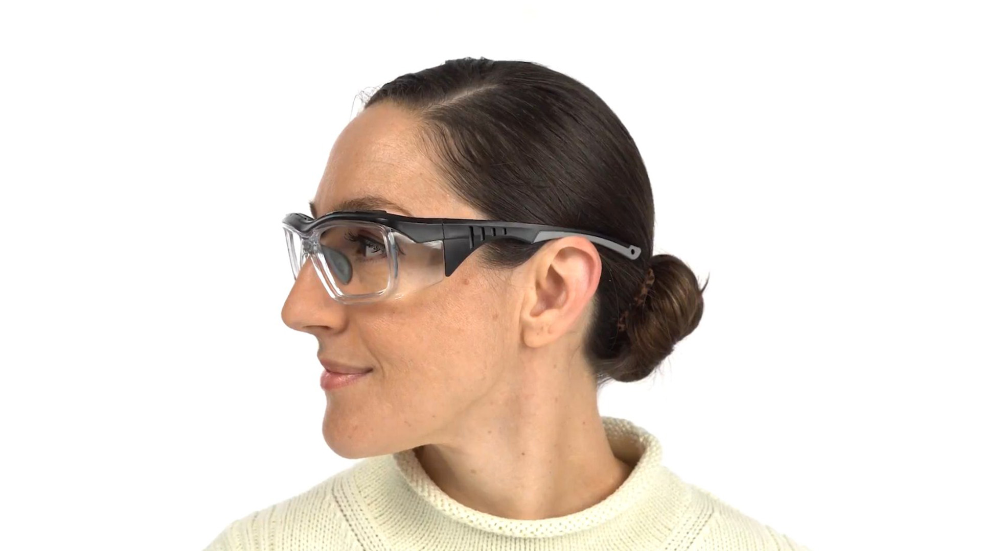 Fusion Omaha Prescription Safety Glasses Grey - - ANSI Z87.1 Certified Stamped - Image 3