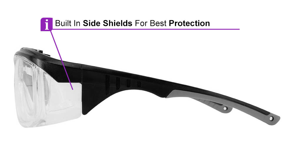 Fusion Omaha Prescription Safety Glasses Grey - - ANSI Z87.1 Certified Stamped - Image 5