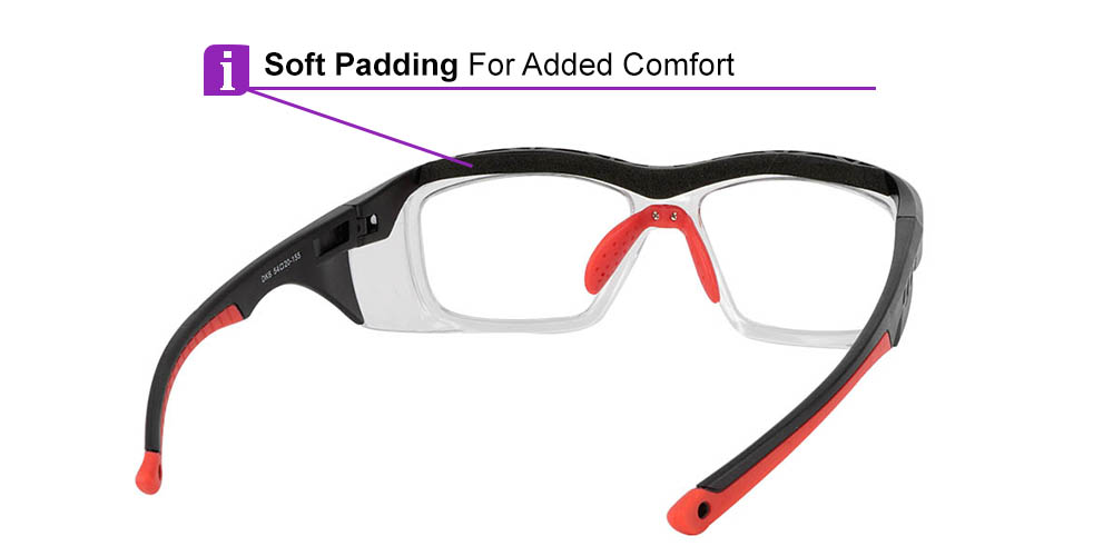 Fusion Omaha Prescription Safety Glasses Red Clear - - ANSI Z87.1 Certified Stamped - Image 7