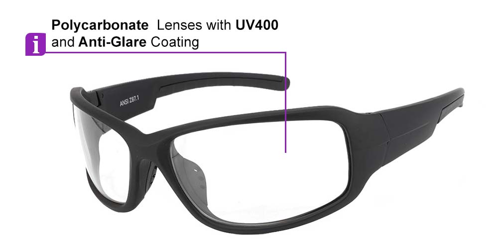 Tacoma Rx Safety Glasses - Progressive, Full Rim for Basketball Glasses, Unisex Glasses - Image 5