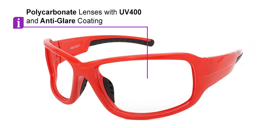 Tacoma Prescription Safety Glasses Red -- ANSI Z87.1 Rated - Image 15