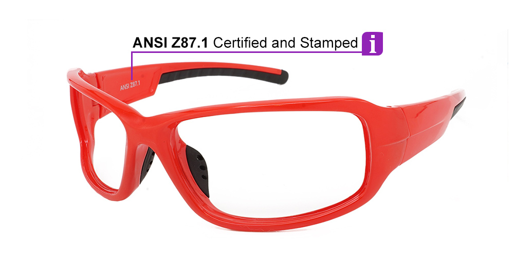 Tacoma Prescription Safety Glasses Red -- ANSI Z87.1 Rated - Image 16