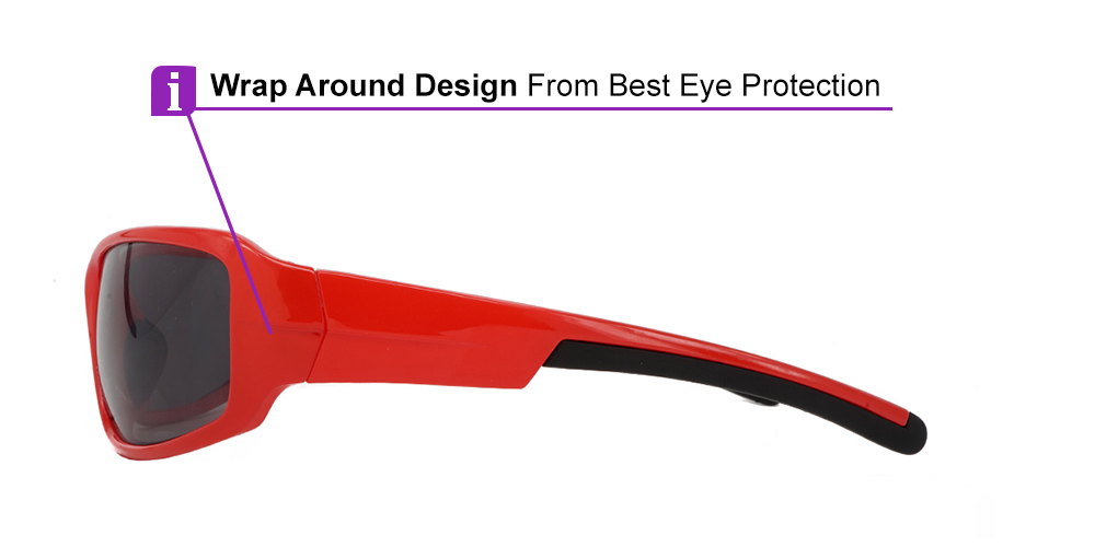 Tacoma Prescription Sports Sunglasses Red -- ANSI Z87.1 Certified - Image 15