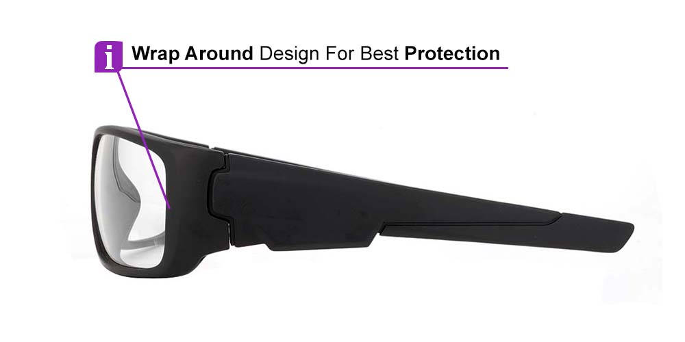 Fusion Amarillo Prescription Safety Glasses Black -- ANSI Z87.1 Rated - Image 5