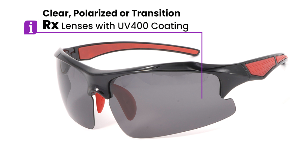 Carleton Prescription Sports Glasses - Polarized or Transition Lenses - Jogging, Fishing Cycling or Motorcycle Sunglasses - Image 6