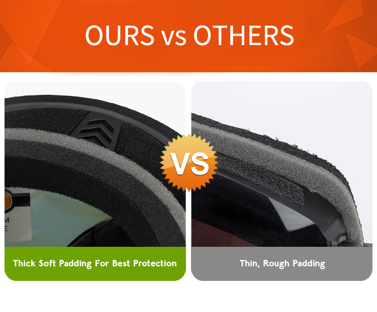 Matrix Cypress Prescription Ski and Snowboard Goggles Red - Dual Layer Anti Fog Lenses - Impact Resistance and UV Blocking Snow Glasses - Image 6