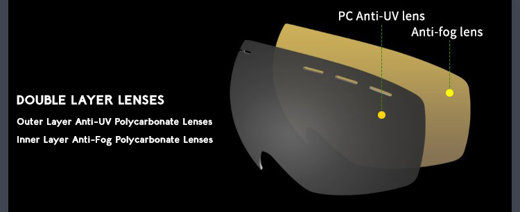 Matrix Cypress Prescription Ski and Snowboard Goggles Silver - Dual Layer Anti Fog Lenses - Impact Resistance and UV Blocking Snow Glasses - Image 2