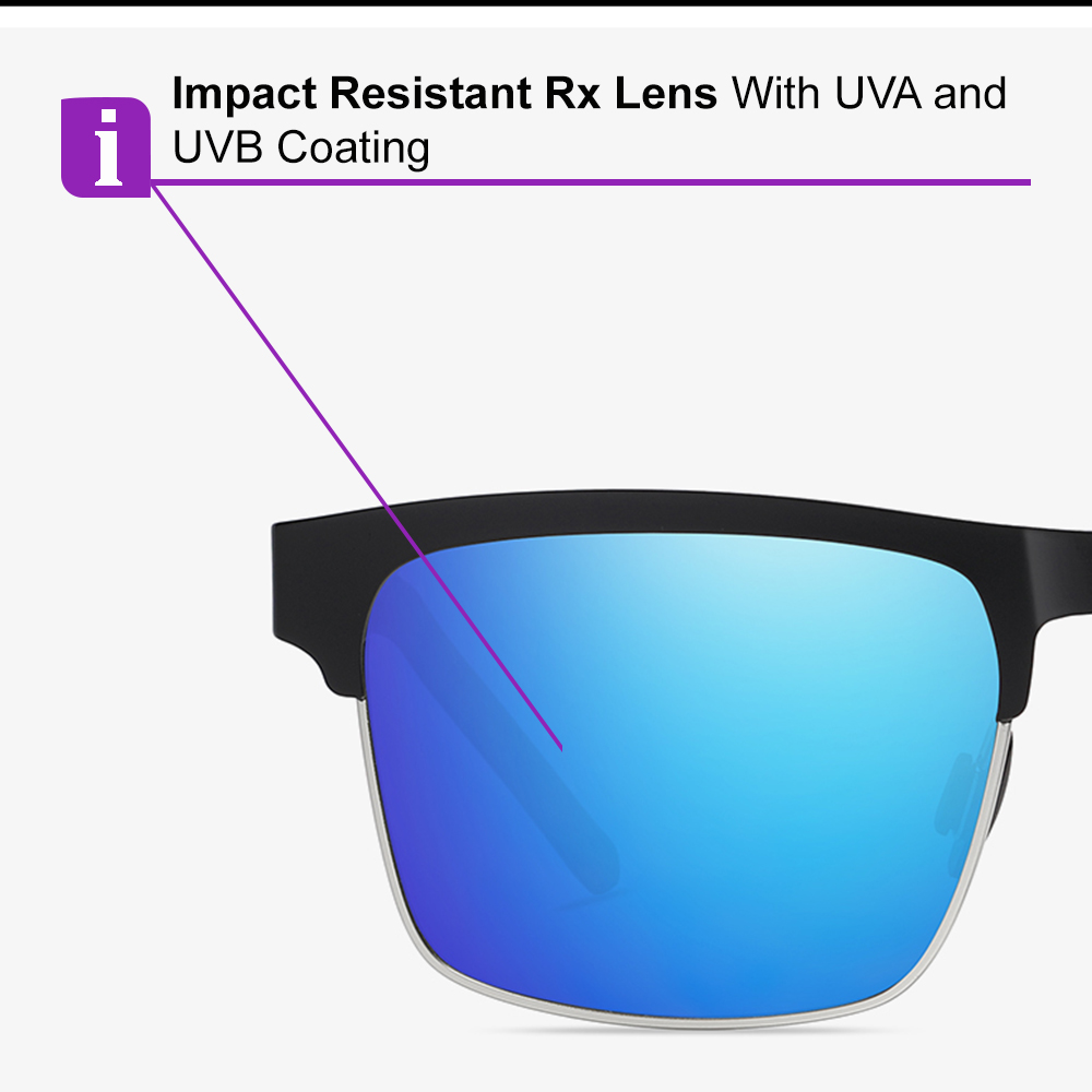 Matrix Blue Halo Prescription Sports Sunglasses -- Jogging, Cycling, Fishing and Golfing Glasses - Image 2