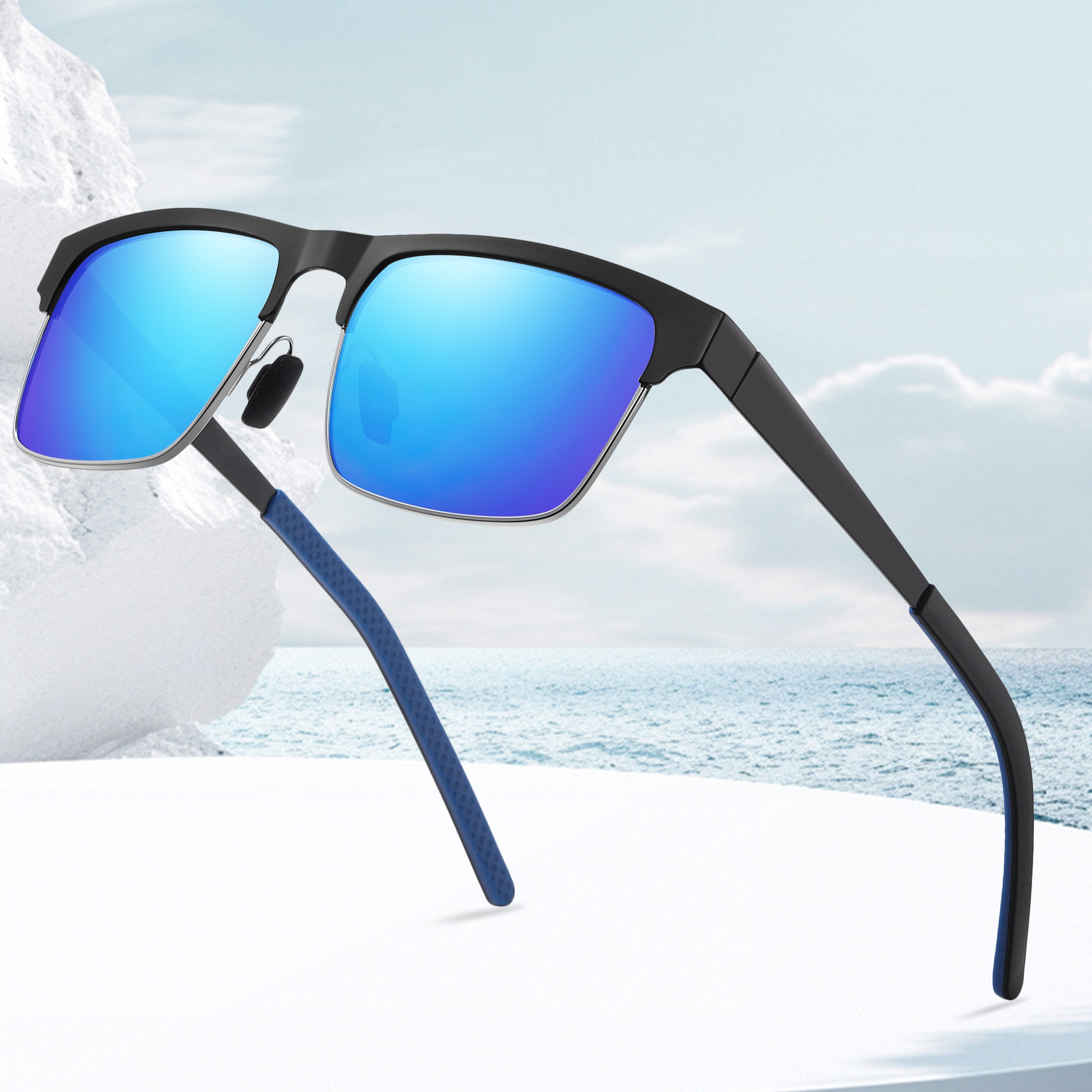Matrix Blue Halo Prescription Sports Sunglasses -- Jogging, Cycling, Fishing and Golfing Glasses - Image 7
