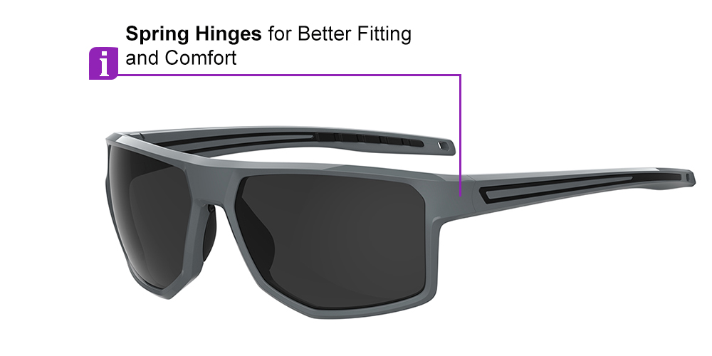 Matrix Victor Prescription Sports Safety Sunglasses Grey For Men and Women - Cycling, Running and Baseball Glasses - Image 4