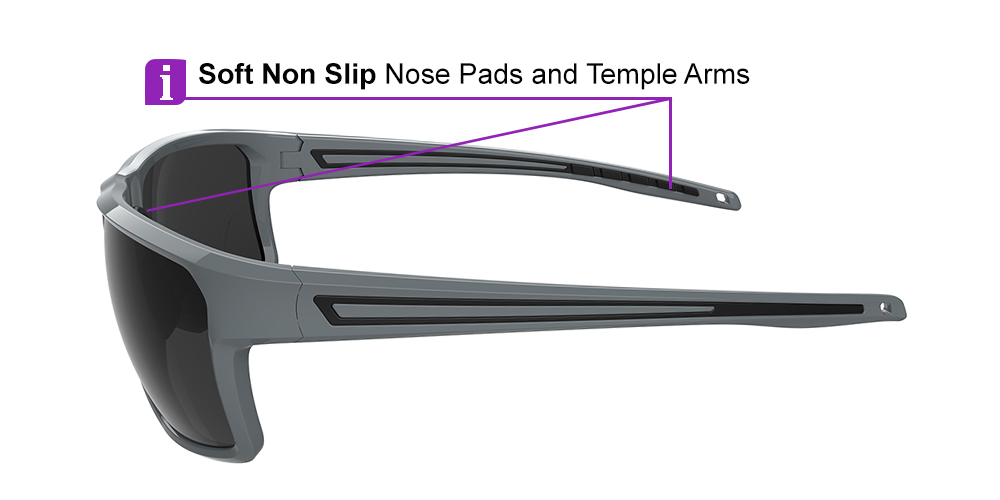 Matrix Victor Prescription Sports Safety Sunglasses Grey For Men and Women - Cycling, Running and Baseball Glasses - Image 6