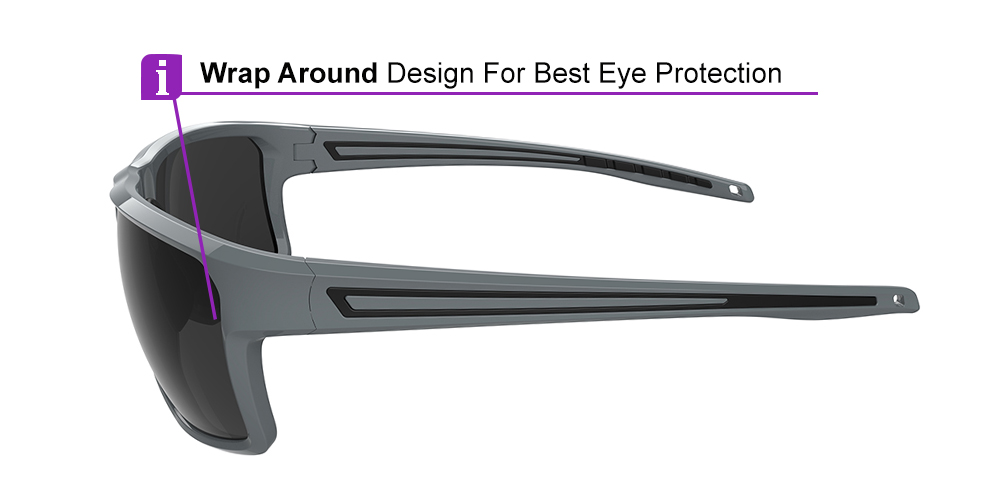 Matrix Victor Prescription Sports Safety Sunglasses Grey For Men and Women - Cycling, Running and Baseball Glasses - Image 5