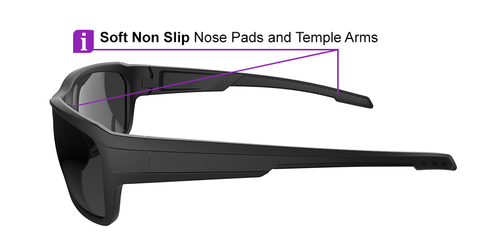 Matrix Ennis Prescription Sports Safety Sunglasses Black For Men and Women - Cycling, Running and Baseball Glasses - Image 3