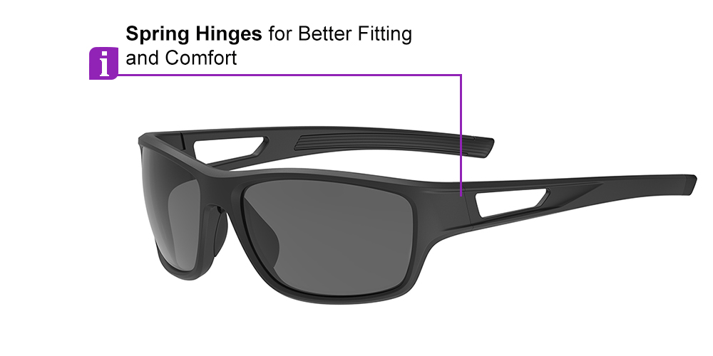 Matrix Salem Prescription Sports Safety Sunglasses Black For Men and Women - Cycling, Running and Baseball Glasses - Image 5