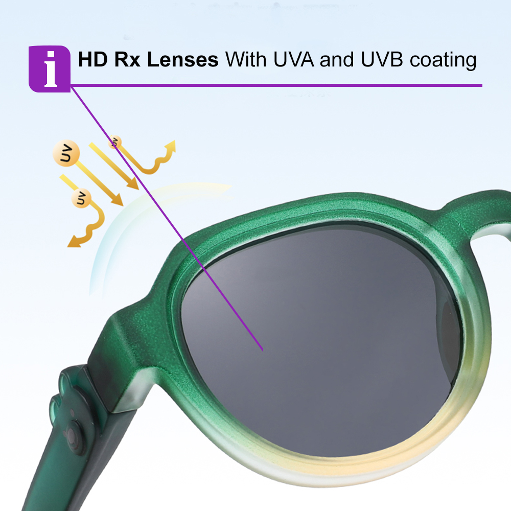 Emma Purple RX Glasses For Youth - Kids Friendly Impact Resistant - Boys and Girls Prescription Eyeglasses - Image 2