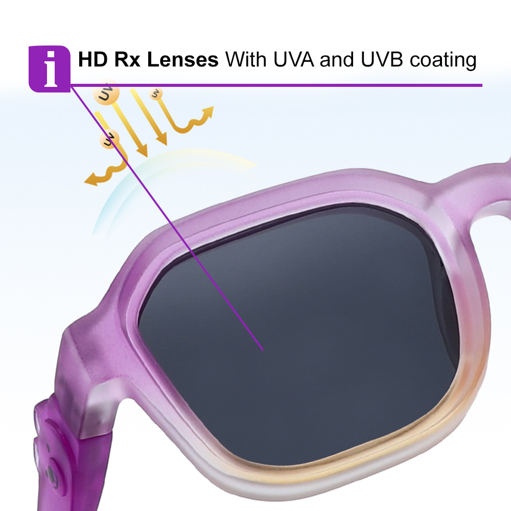 Sophia Purple RX Glasses For Youth - Kids Friendly Impact Resistant   - Boys and Girls Prescription Eyeglasses - Image 6