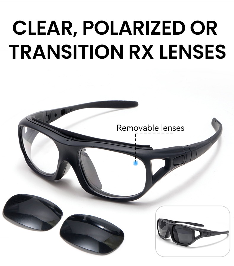 Atlas Prescription Sports Goggles Purple - Interchangeable temple arms and headband - Soccer, Basketball, Baseball Glasses - Image 3