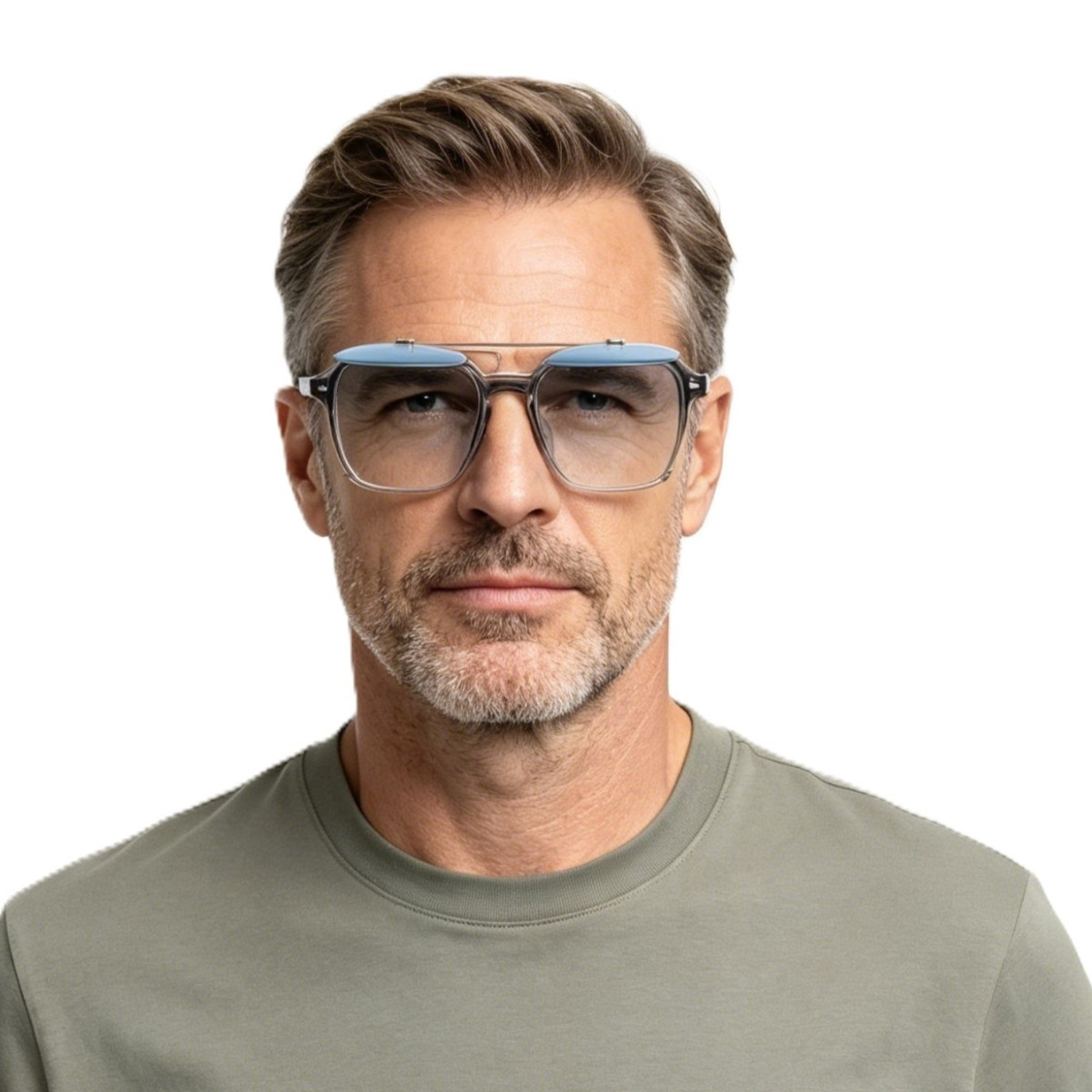 Newhall Prescription Eyeglasses - Polarized Clip On Sunglasses - Dual Detachable and Flip Up Design for Indoor Outdoor Use - Image 8